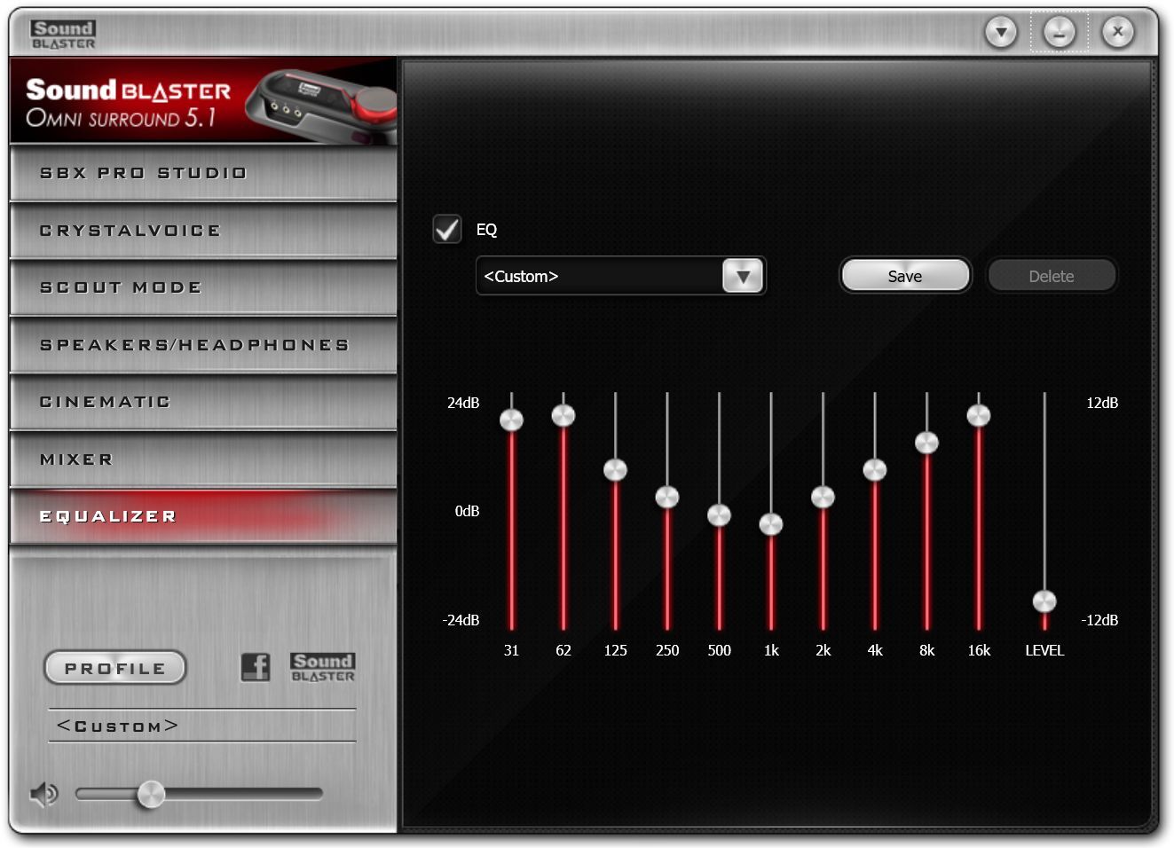 Creative Sound Blaster Omni Control Panel