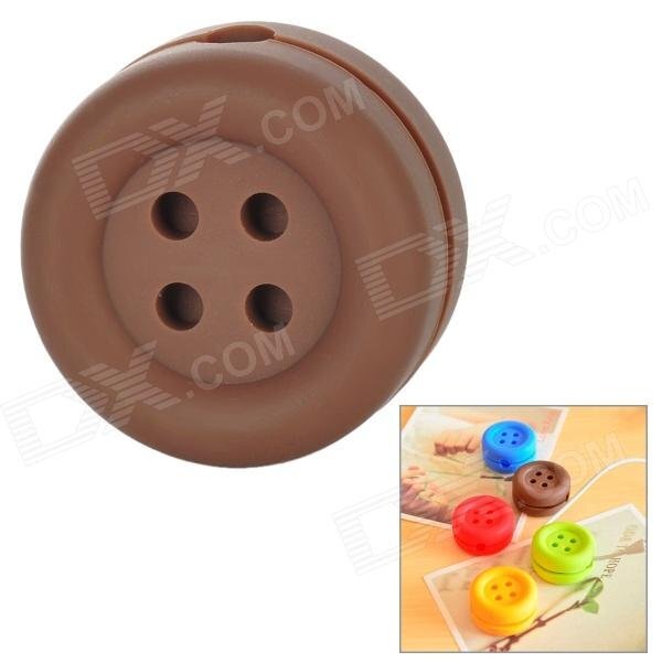 Cute Button Style Earphone Cable Winder Organizer