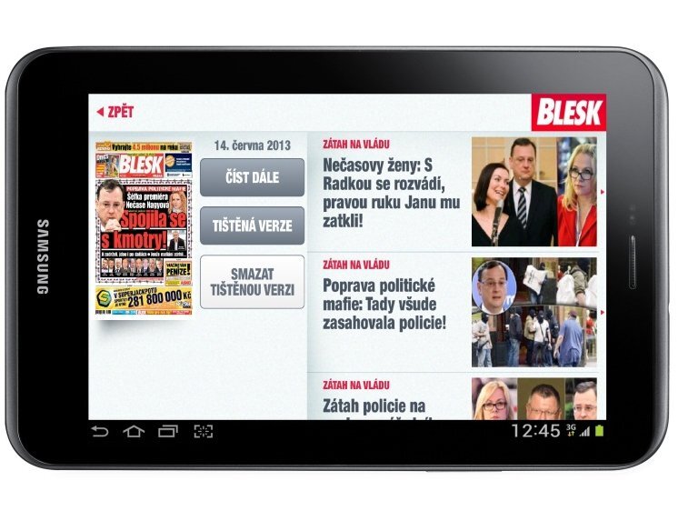 Deník Blesk pro tablety Samsung