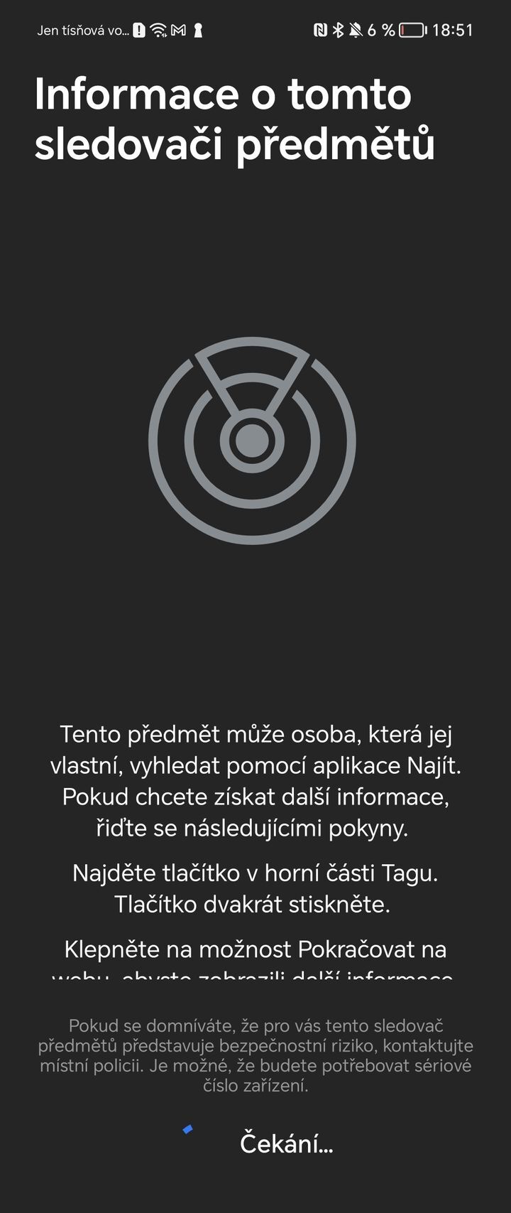 Detektor sledování