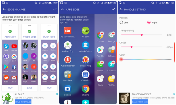 Edge Action - S8 Edge Launcher, Sidebar, Contact