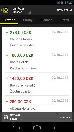eKonto Raiffeisenbank pro Android