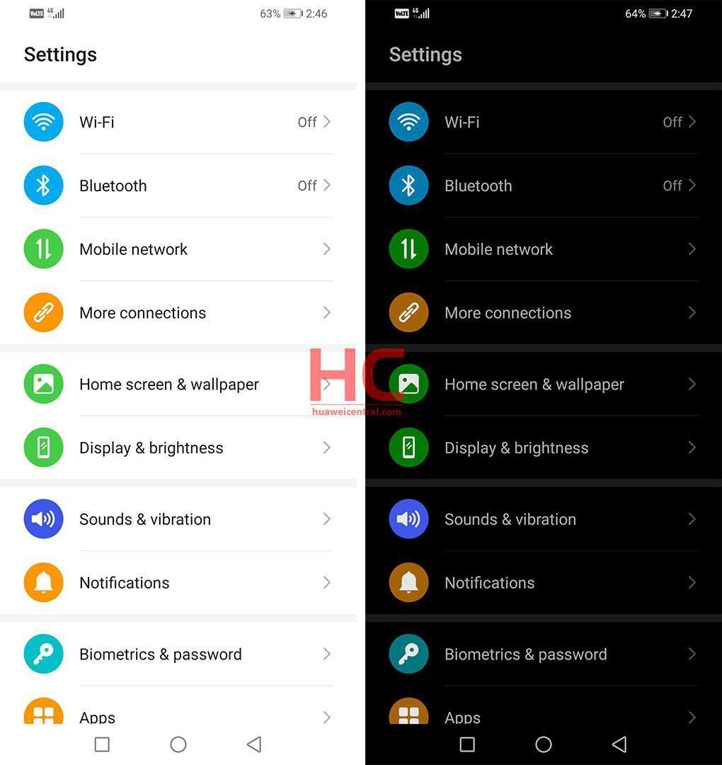 EMUI 9.1 vs. EMUI 10