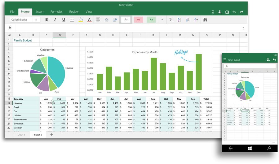 Excel pro Windows 10