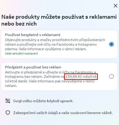 Facebook a Instagram