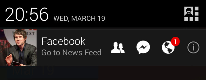 Facebook notifikace