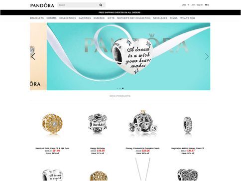 Falešný web napodobující oblíbenou značku Pandora