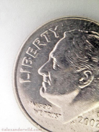 Fotka skrze kapku vody