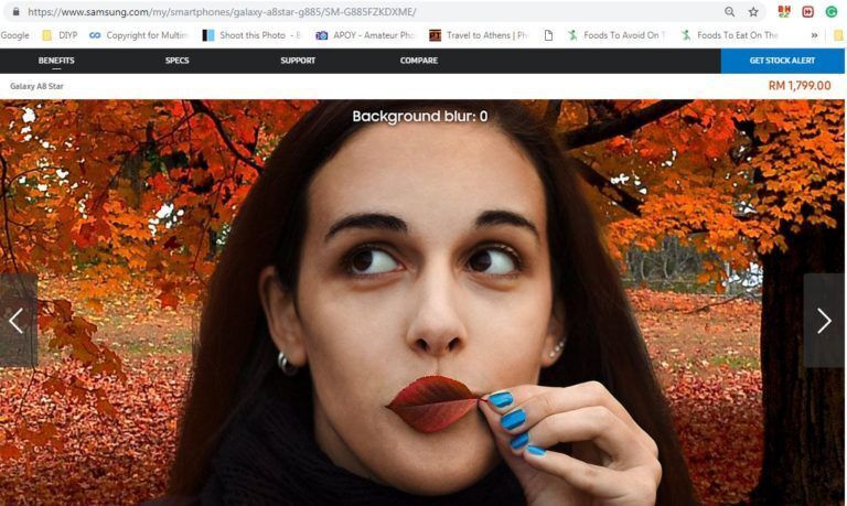 Fotografie upravená Samsungem