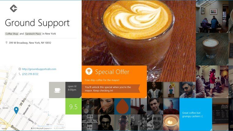 Foursquare pro Windows 8/RT