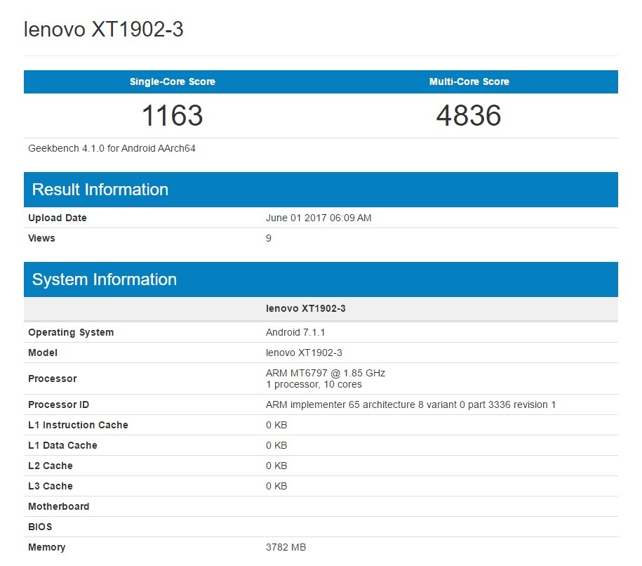 Geekbench - Lenovo XT1902-03