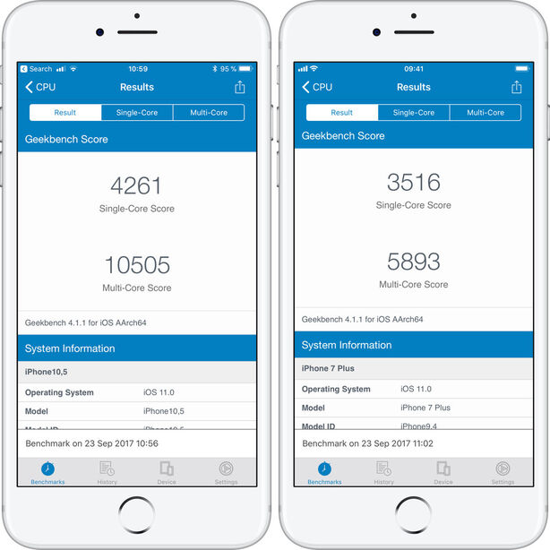 Geekbench iPhone 8 Plus