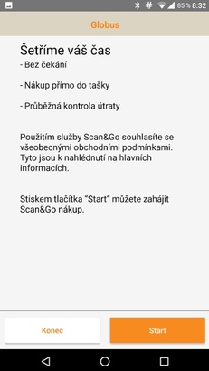 Globus Scan&Go v mobilu