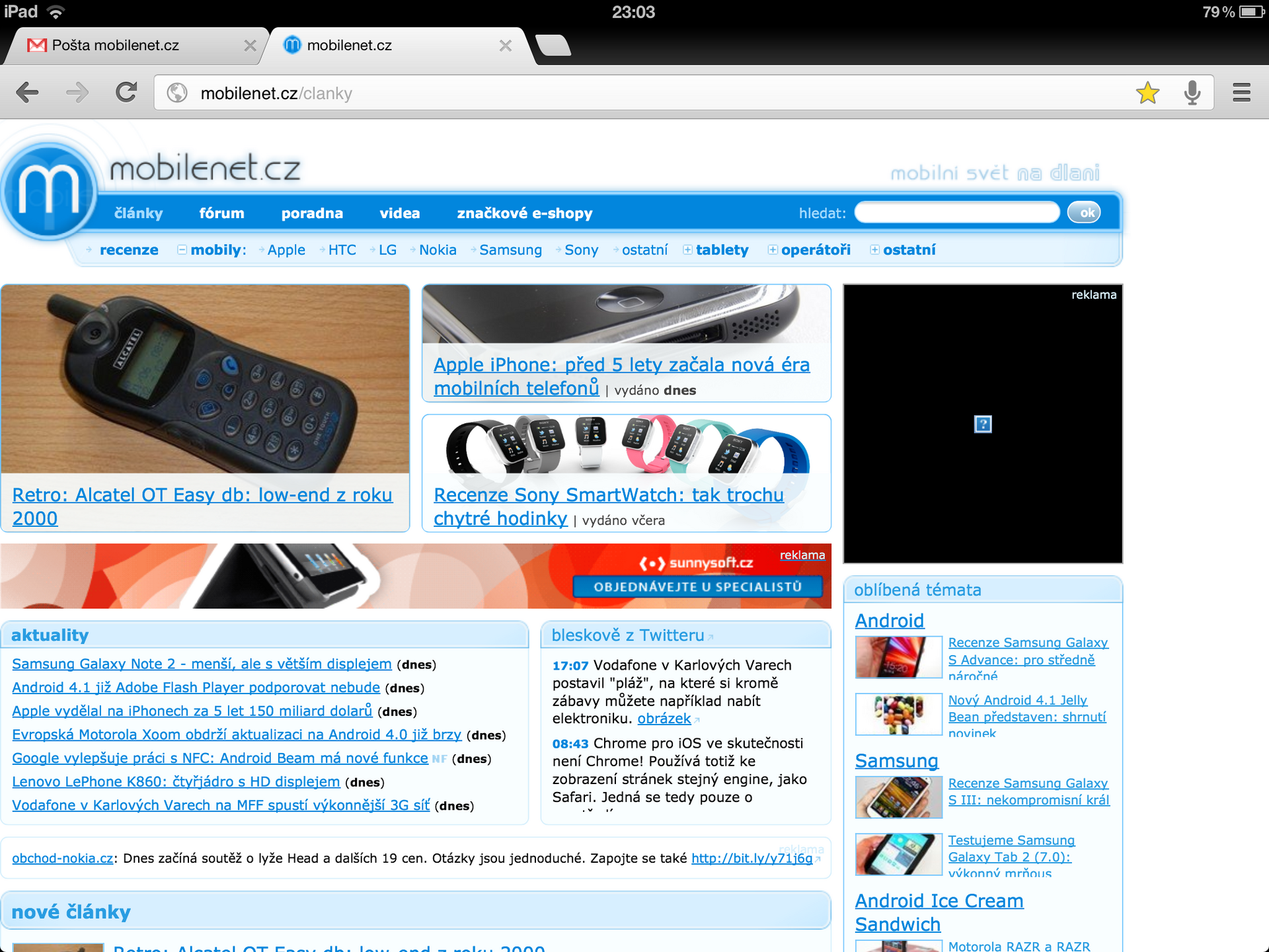 Google Chrome pro iPad