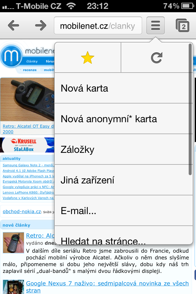 Google Chrome pro iPhone