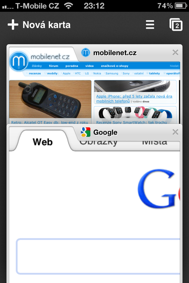 Google Chrome pro iPhone