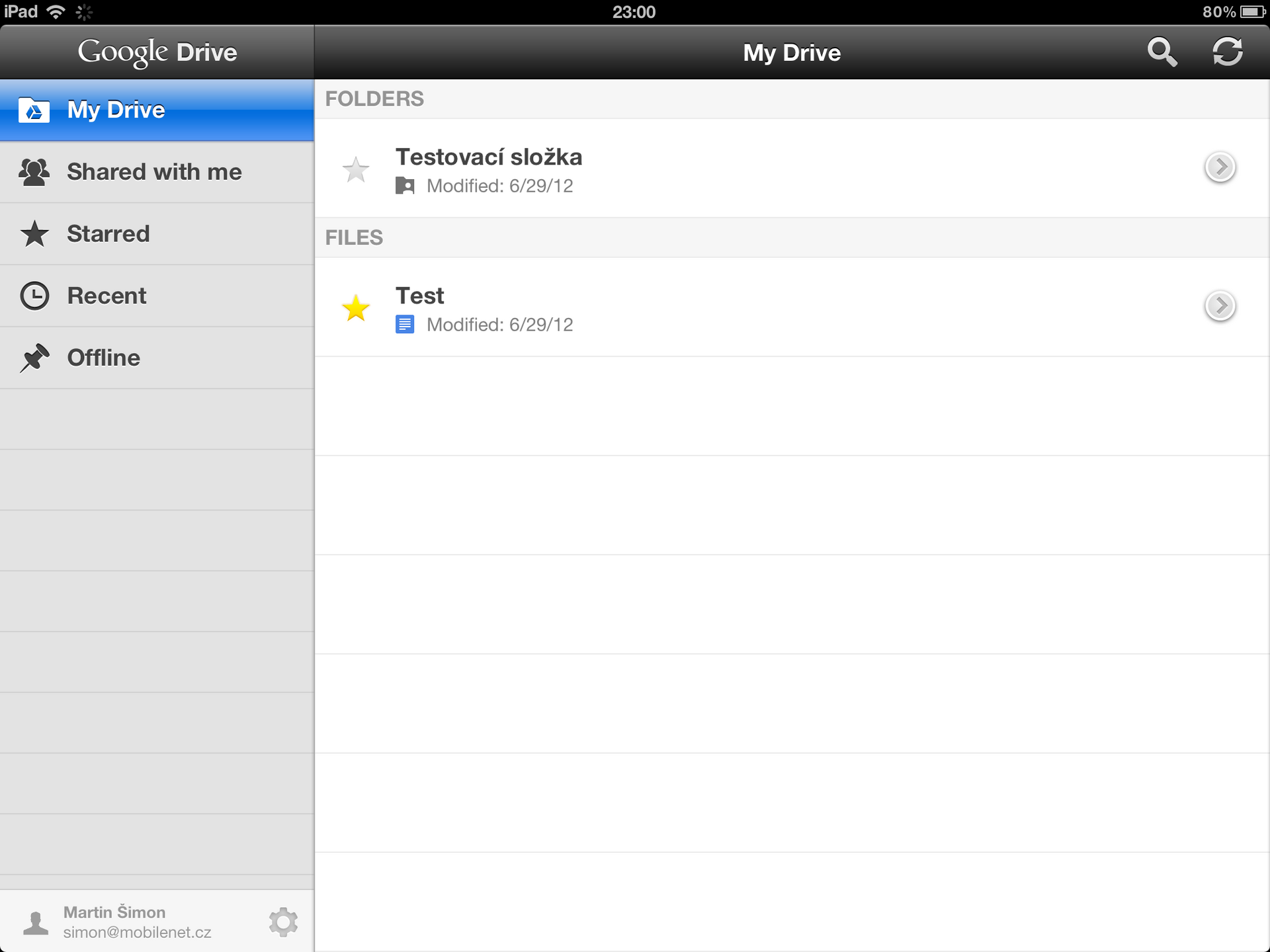 Google Drive pro iPad