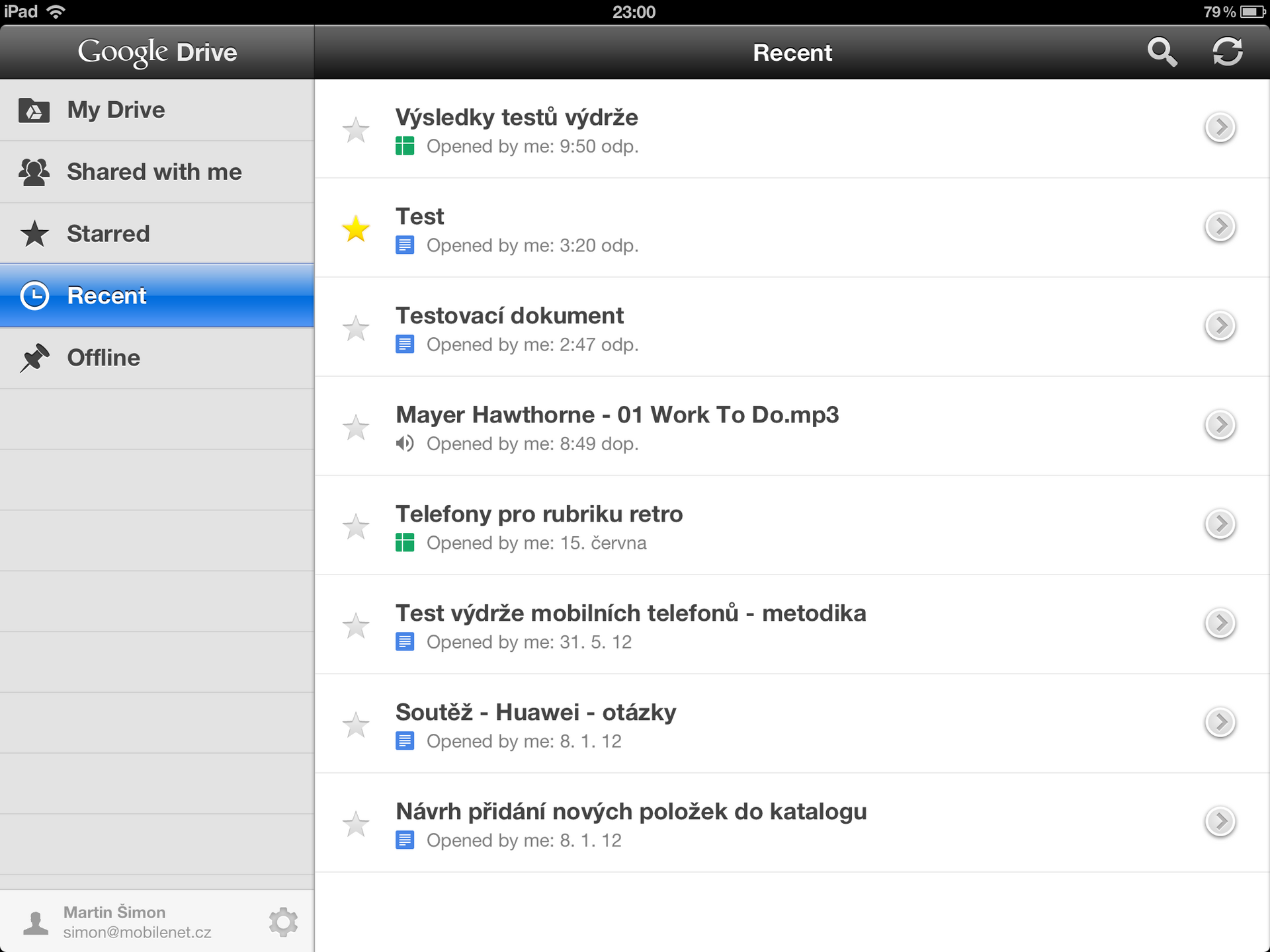 Google Drive pro iPad