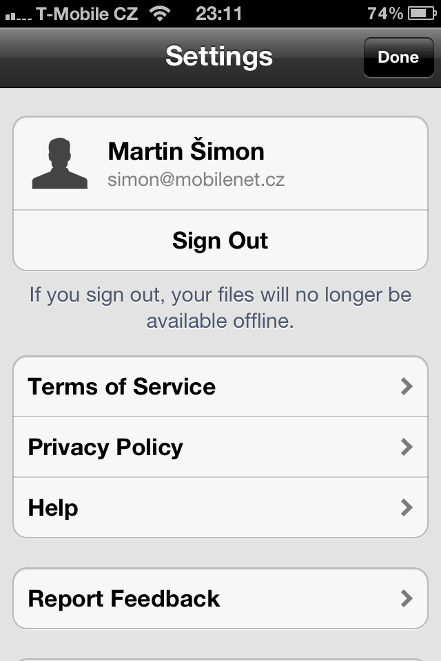 Google Drive pro iPhone