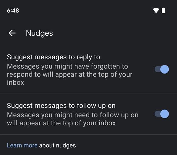Google Messages Nudges