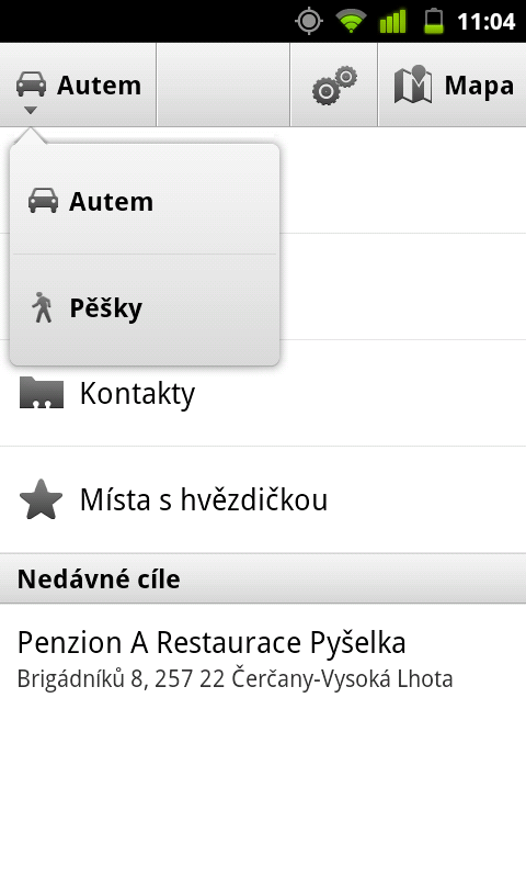 Google navigace v ČR