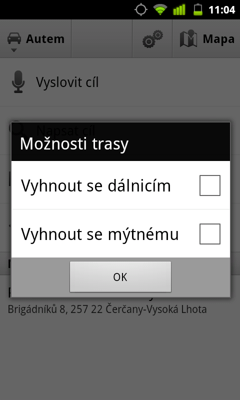 Google navigace v ČR