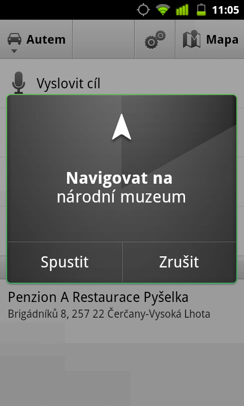 Google navigace v ČR