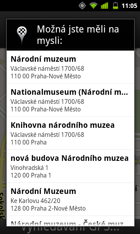 Google navigace v ČR