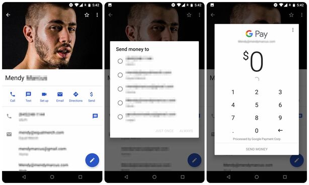 Google Pay v Kontaktech