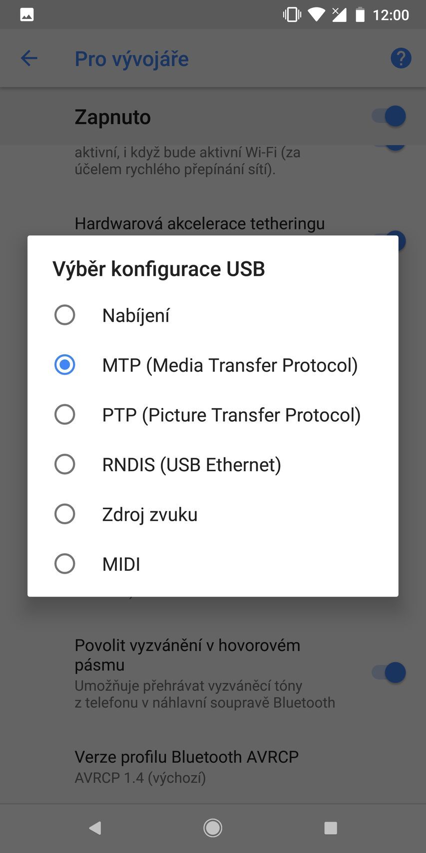 Google Pixel 2 XL - Nastavení/Vývojářský režim