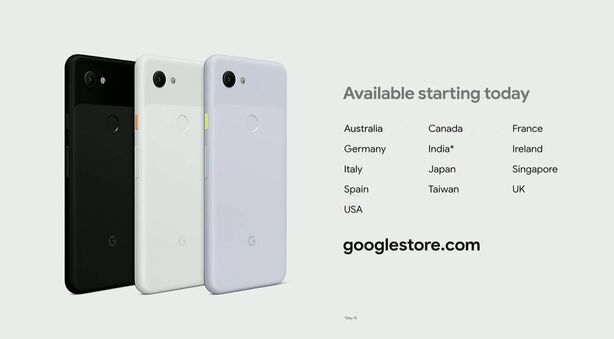 Google Pixely 3a světová dostupnost