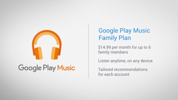 Google Play Music Family Plan