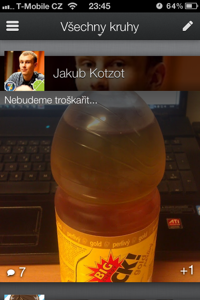 Google+ pro iOS po aktualizaci