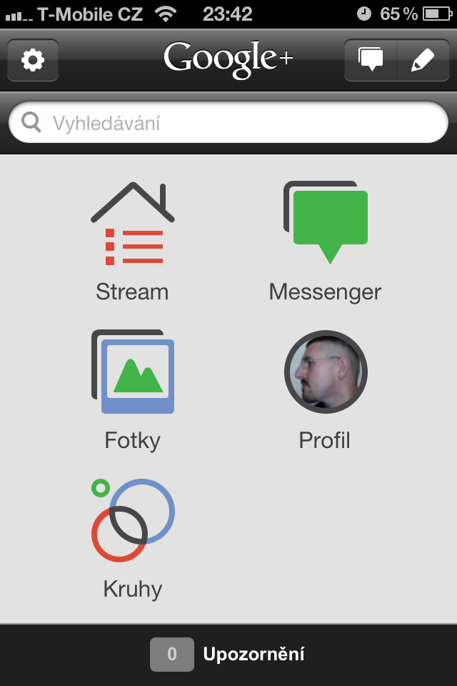 Google+ pro iOS před aktualizací