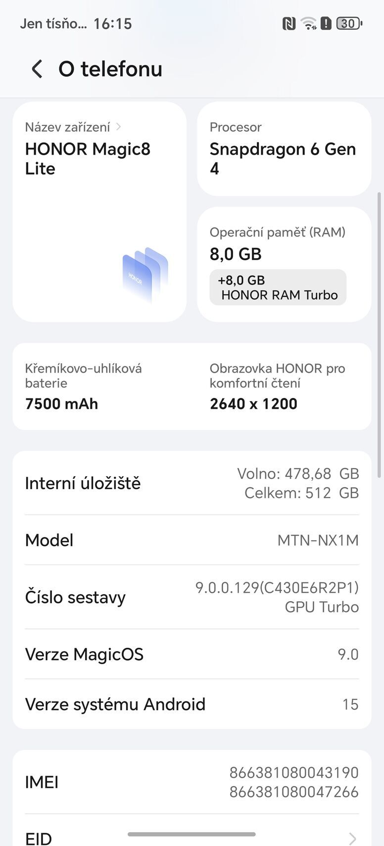 Honor Magic8 Lite