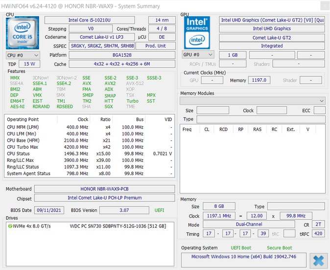 Honor MagicBook X 14