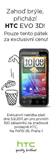 HTC Evo 3D v pátek v ČR s vlastními HTC brýlemi za 7500 korun