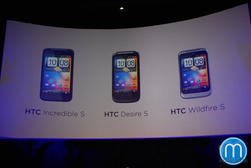 HTC Incredible S, HTC Desire S a HTC Wildfire S