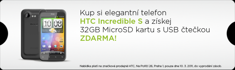 HTC Incredible S od čtvrtka 10.3.2011 v prodeji v Praze