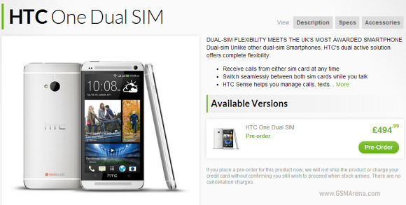 HTC One dualSIM
