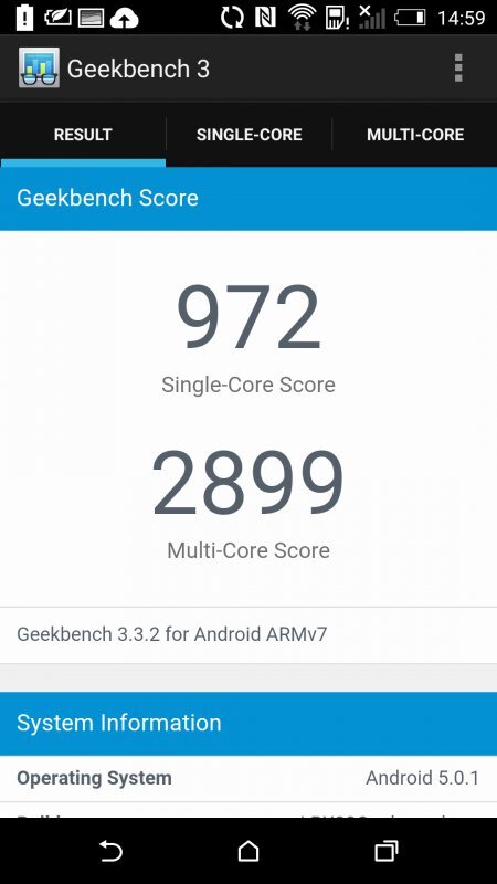 HTC One (M8) benchmark