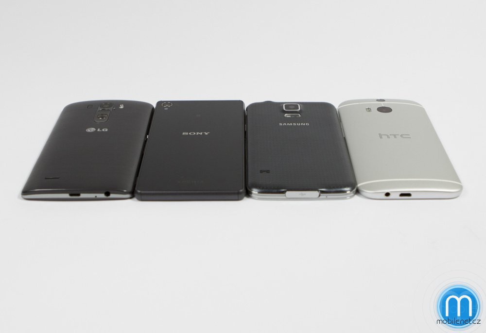 HTC One (M8), LG G3, Samsung Galaxy S5, Sony Xperia Z3