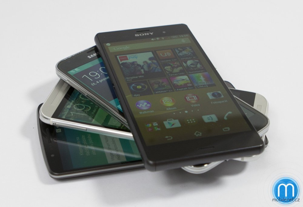 HTC One (M8), LG G3, Samsung Galaxy S5, Sony Xperia Z3
