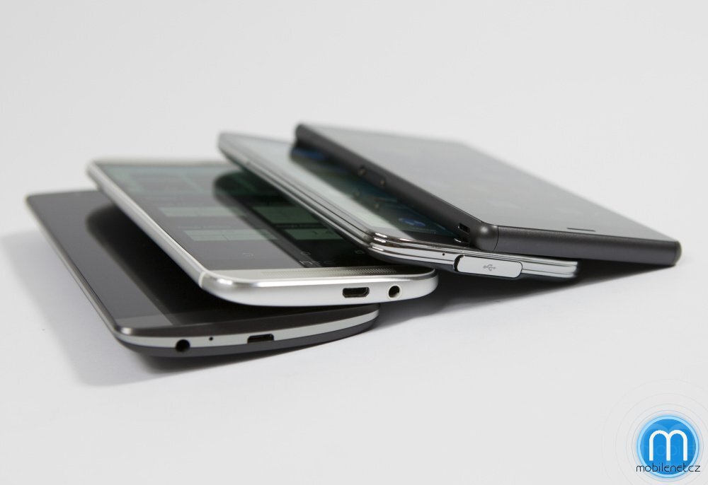 HTC One (M8), LG G3, Samsung Galaxy S5, Sony Xperia Z3