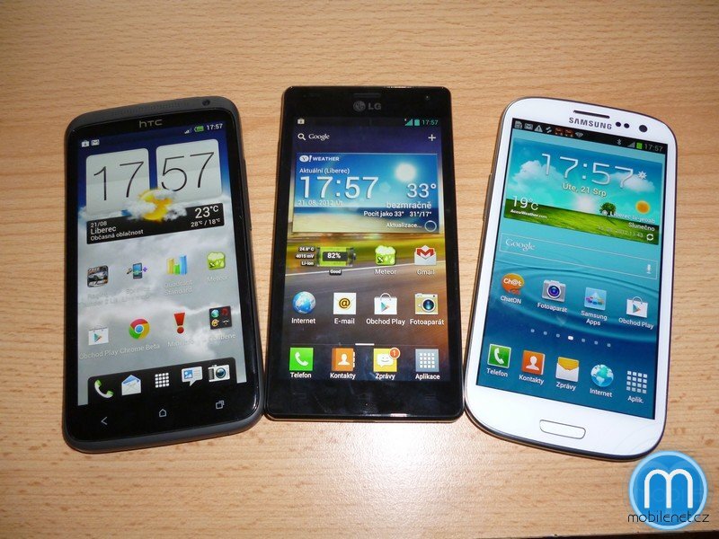 HTC One X, LG Optimus 4X HD a Samsung Galaxy S III