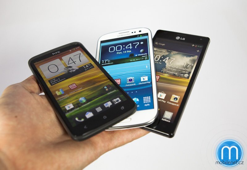 HTC One X vs. LG Optimus 4X HD vs. Samsung Galaxy S III