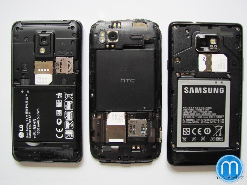 HTC Sensation, LG Optimus 2X, Samsung Galaxy S II