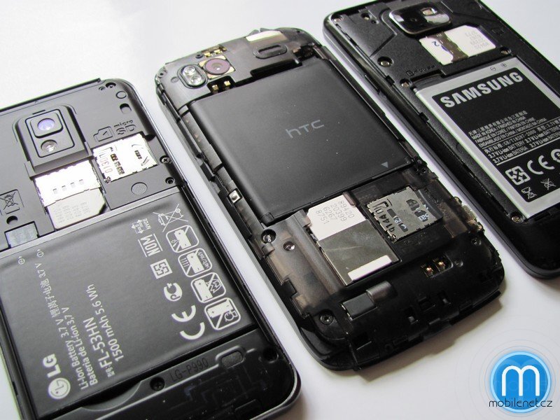 HTC Sensation, LG Optimus 2X, Samsung Galaxy S II