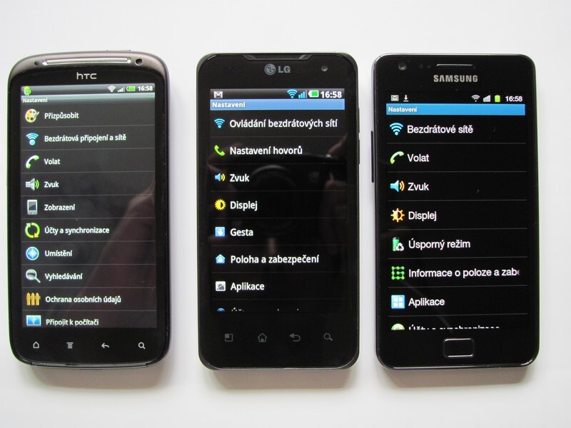 HTC Sensation, LG Optimus 2X, Samsung Galaxy S II