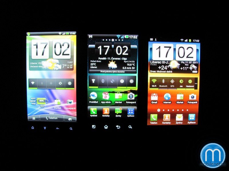 HTC Sensation, LG Optimus 2X, Samsung Galaxy S II